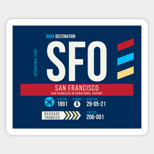 San Francisco (SFO) Airport Code Baggage Tag C Sticker